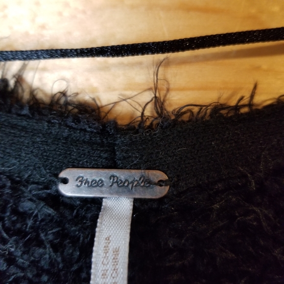 Free People V-Neck Eyelash-Chenille Knit Oversize Silhouette Sweater - Picture 5 of 11